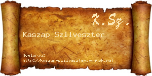 Kaszap Szilveszter névjegykártya