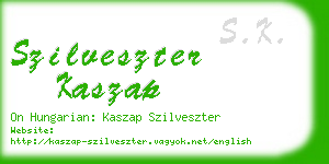 szilveszter kaszap business card